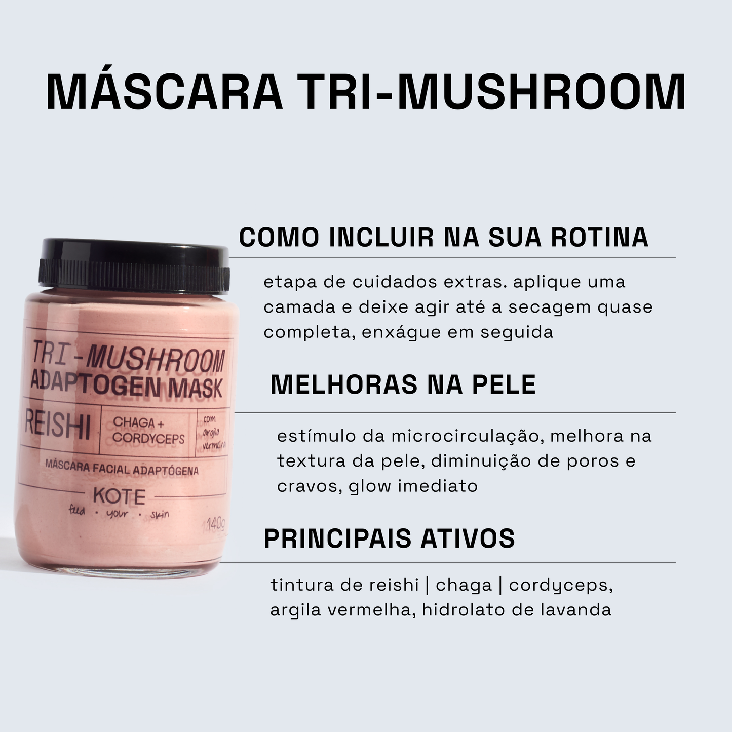 MÁSCARA FACIAL TRI-MUSHROOM
