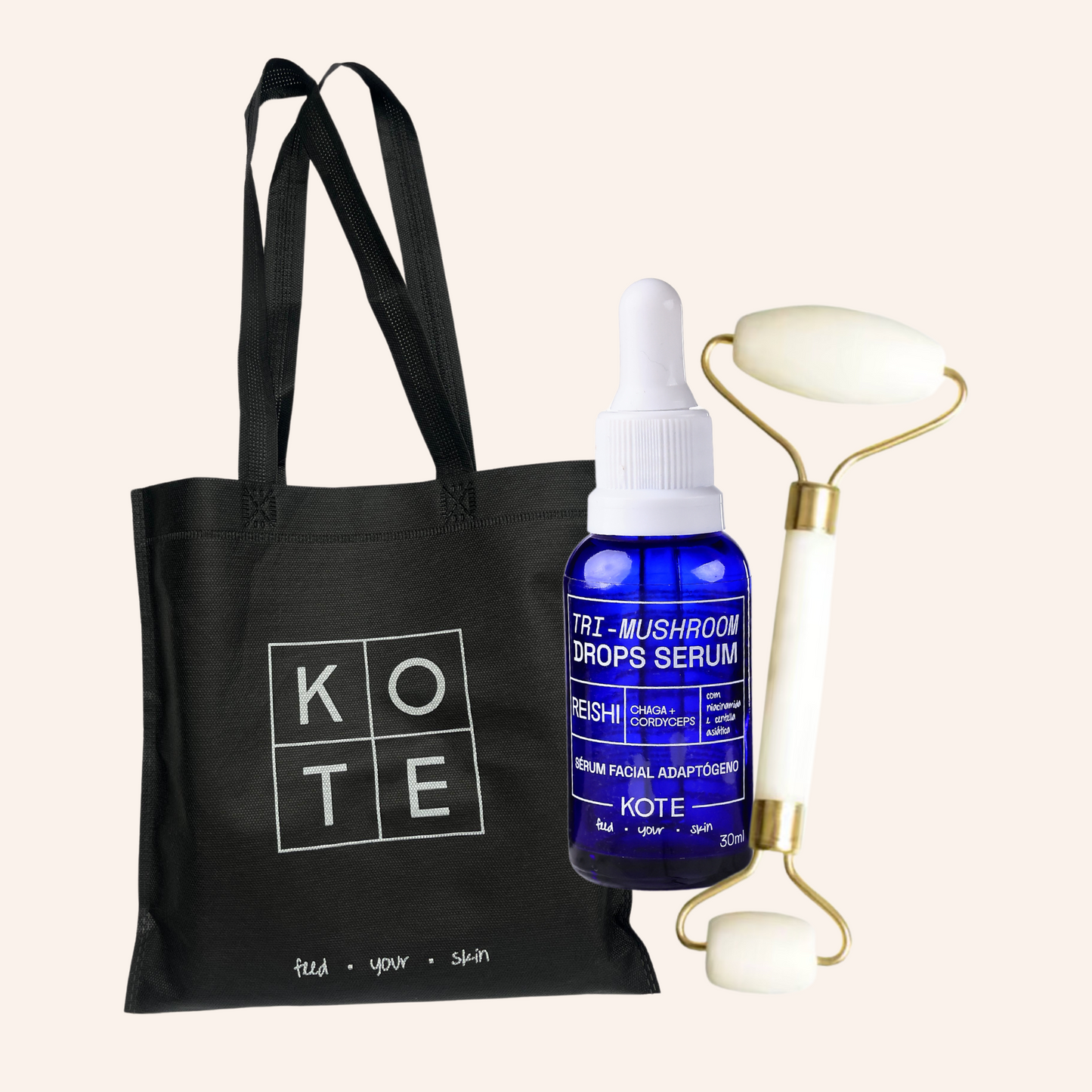 KIT SÉRUM TRI-MUSHROOM + ROLLER FACIAL